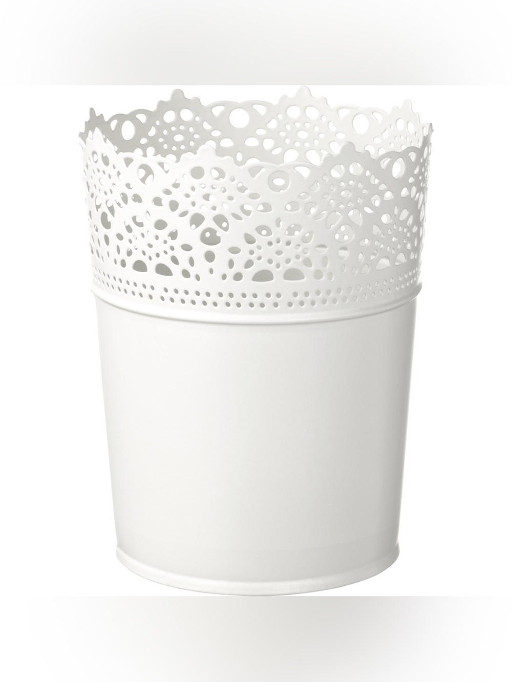 IKEA Skurar Large Scalloped Lace Vase Candle Holder Make Up Brush Container